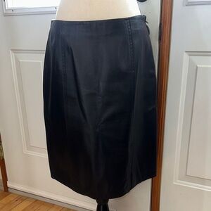 Danier Black Leather Pencil Skirt